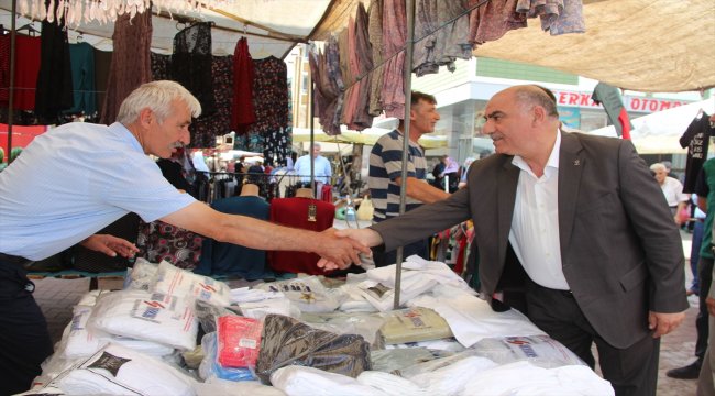 AK Parti Amasya milletvekili adayı Karahocagil'den esnaf ziyareti