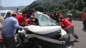 Bolu'da trafik kazası: 3 yaralı