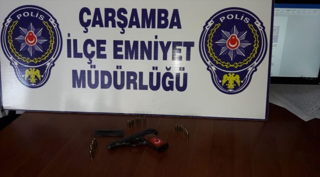 Çarşamba'da ruhsatsız tabanca ele geçirildi