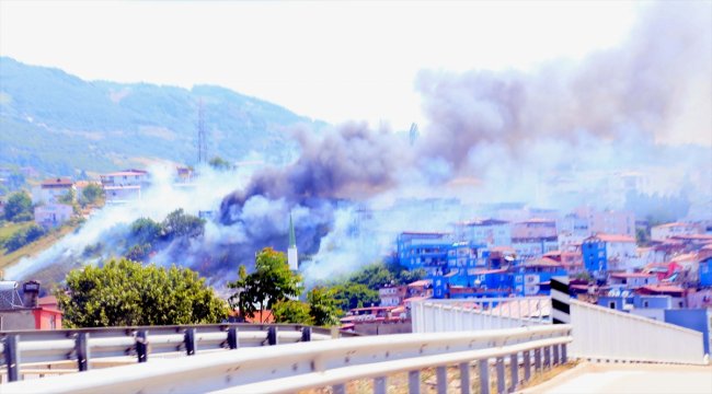 Samsun'da yangın