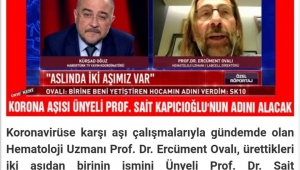 Korona aşısı Ordulu Prof. Sait Kapıcıoğlu'nun adını alacak 