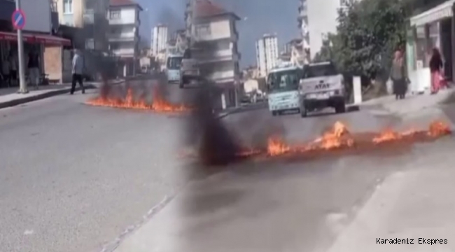 İsyan ateşi fındığa da sıçradı! Fındığını yola döküp ateşe verdi...