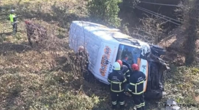 Ünye'de meydana gelen trafik kazasında 6 sporcu yaralandı