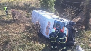 Ünye'de meydana gelen trafik kazasında 6 sporcu yaralandı