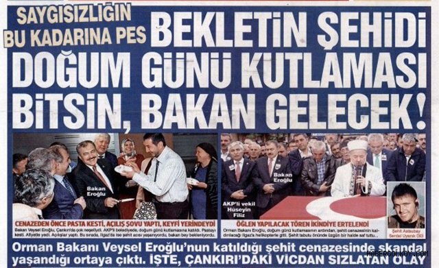 'Bekletin Şehidi Doğum Günü Kutlaması Bitsin, Bakan Gelecek!'