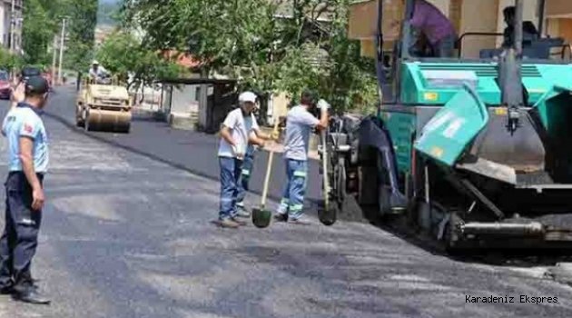 Ereğli Belediyesinin asfalt çalışması