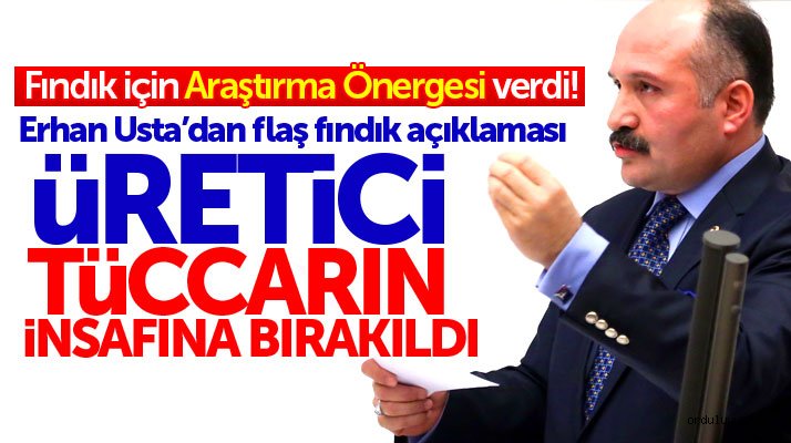 Erhan Usta fındık fiyatlarını meclise taşıdı