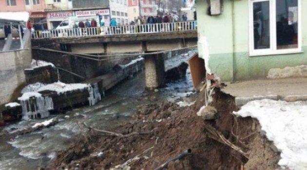 Gölköy'de Heyelan Meydana geldi