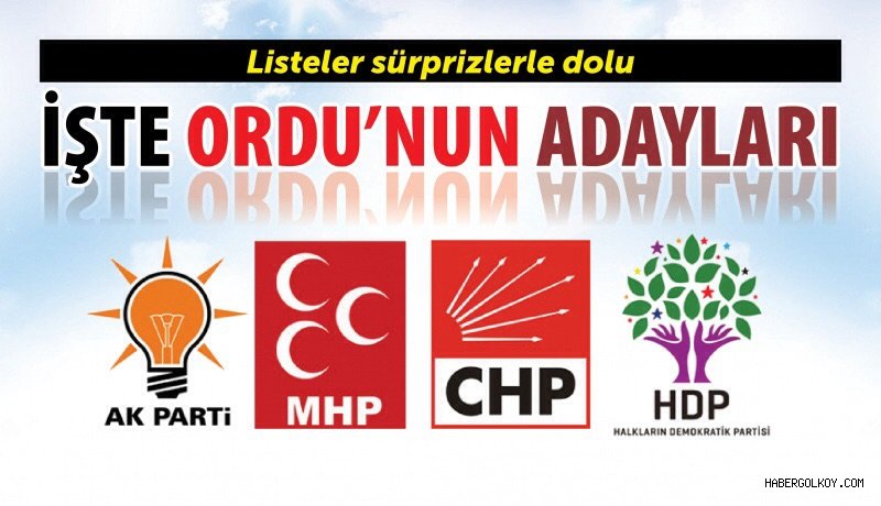 İŞTE ORDU MİLLETVEKİLİ ADAYLARI