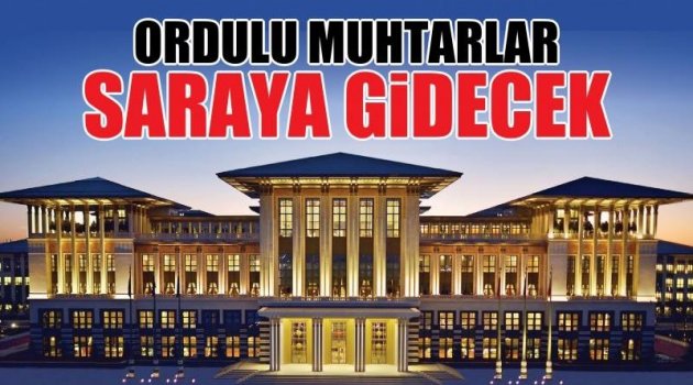  ORDULU MUHTARLAR CUMHURBAŞKANI SARAYINA GİDİYORLAR.