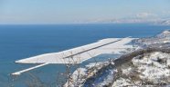 Ordu Giresun havalimanı beyaza büründü