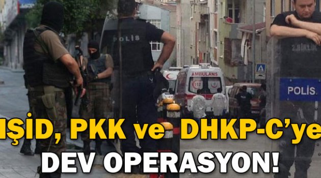 Türkiye'nin 13 ilinde dev terör operasyonu